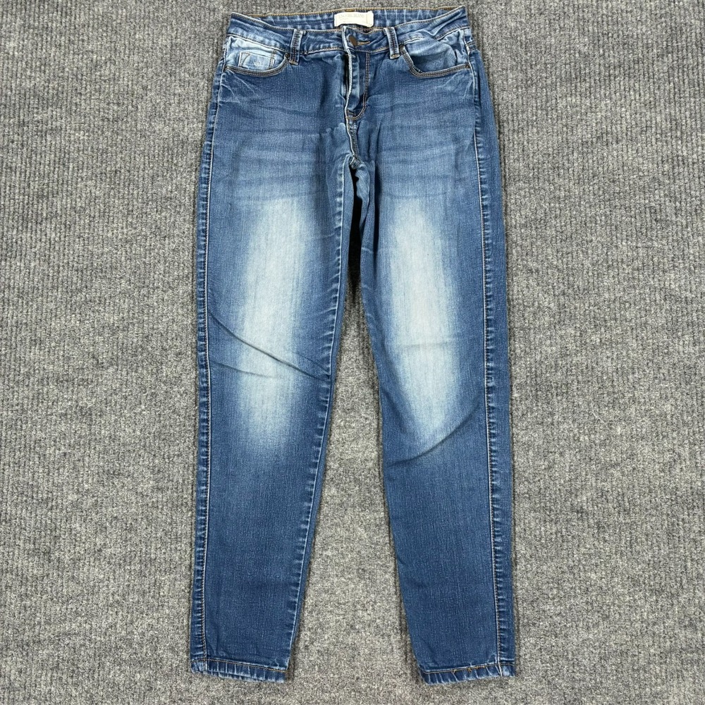 Y2K Encore Jeans Womens Skinny Leg Size 5 Medium Wash Denim Low Rise